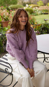 Daisy 3D Flower Knit Sweater - Lilac