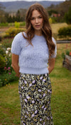 Maisie Fluffy Knit Top - Periwinkle