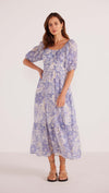 Lola Tiered Midi Dress - Blpaly Print