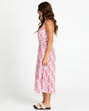 Jemima Belted Midi Dress - Pink Paisley