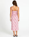 Jemima Belted Midi Dress - Pink Paisley