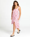 Jemima Belted Midi Dress - Pink Paisley