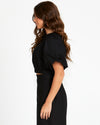 Marnie Balloon Sleeve Top - Black