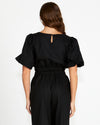 Marnie Balloon Sleeve Top - Black