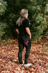 Apartment Pants - Winter Weight - Black with Orchid