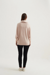 Cowl Neck Boxy Knit - Champagne Pink