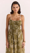 Ines Sundress - Floral Khaki