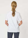 Milan Beaded Cotton T-Shirt - White/Silver Beads