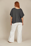 Amelie Relaxed Top - OSFM - Graphite