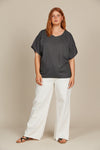 Amelie Relaxed Top - OSFM - Graphite
