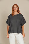 Amelie Relaxed Top - OSFM - Graphite