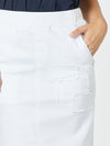 Portia Denim Skirt - White
