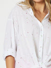 Embroidered Spot Shirt - White