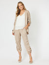 Traveller Luxe Side Button Pant - Caramel