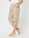 Traveller Luxe Side Button Pant - Caramel