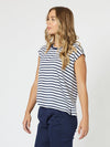 Portia Stripe T-Shirt - Navy/White