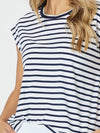 Portia Stripe T-Shirt - Navy/White