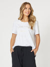 C'est La Vie Paris Cotton T-Shirt - White/Gold