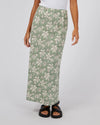 eden maxi skirt with a simple white tank top