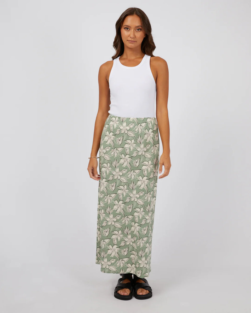 Eden Maxi Skirt - Sage | Summer Essential– Oh So Pretty NZ