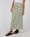 eden maxi skirt with a simple white tank top