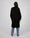 Serena Long Line Cardi - Black