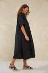 Adelfia Shirt Dress - Domino