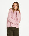 Kirsha Oversized Round Neck Jumper - Blush Pink