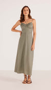 Willa Midi Dress - Khaki