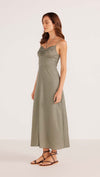 Willa Midi Dress - Khaki