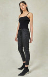 Active Black Coated Denim Jeans