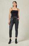 Active Black Coated Denim Jeans