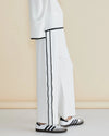 Evelyn Wide Leg Jogger - White