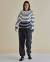 Easy Crew Sweat - Black/White Stripe