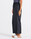 Sevilla Wide Leg Cotton Pant - Black