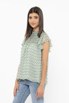 Amorous Top - Green Motif