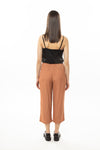Wide Leg Crop Pants - Brick