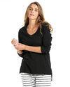 Bonnie Long Sleeved Top - Black