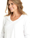 Bonnie - Long Sleeve Top - White
