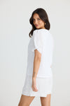 Abigail V-neck Tee - White
