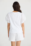 Abigail V-neck Tee - White
