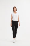 Straight Crop Pant - High Ankle - Black