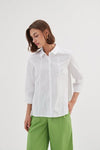 Pin Tuck Detail Shirt - White
