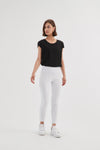 Straight Crop Pant - High Ankle - White