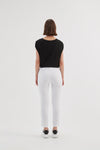 Straight Crop Pant - High Ankle - White
