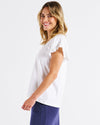 Magnolia Frill Sleeve Top - White