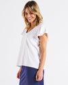 Magnolia Frill Sleeve Top - White