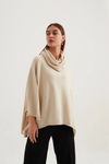Cowl Neck Boxy Knit - Cream