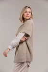 Folie Button Vest Oat