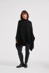Funnel Neck Shawl - Black